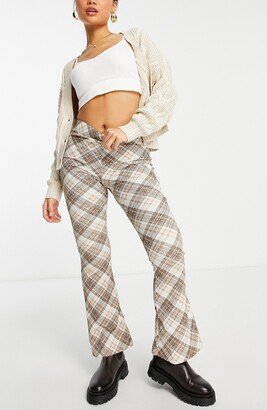 Plaid Flare Pants