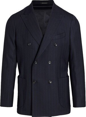 COLLECTION Pinstriped Double-Breasted Sport Coat