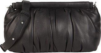 LES VISIONNAIRES Amy Silky Leather Handbag Black