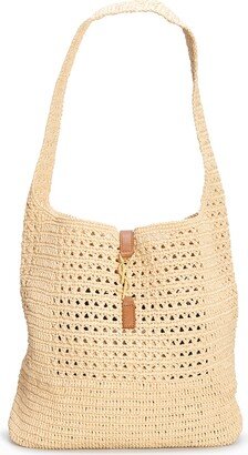 Crochet Raffia Hobo Bag