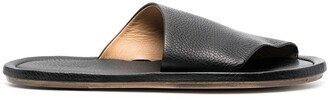 Cornice grained-leather sandals