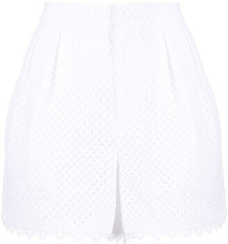 Perforated-Design Shorts