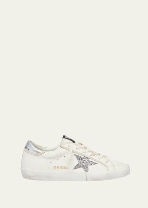 Superstar Leather Glitter Low-Top Sneakers