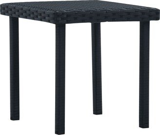 Patio Tea Table Black 15.7