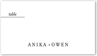 Wedding Place Cards: Simple And Stylish Wedding Place Card, White, Placecard, Matte, Signature Smooth Cardstock