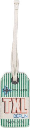 Stripe-Pattern Leather Hangtag