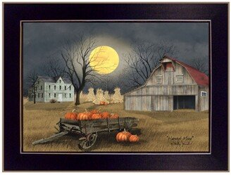 Harvest Moon by Billy Jacobs, Ready to hang Framed Print, Black Frame, 18