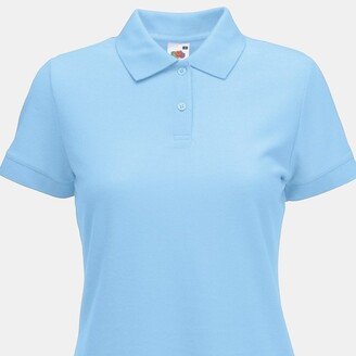 Womens Lady-Fit 65/35 Short Sleeve Polo Shirt (Sky Blue)
