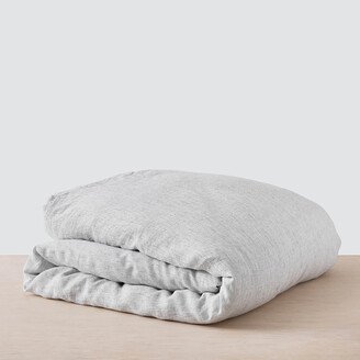 The Citizenry Full/Queen Stonewashed Linen Duvet Graphite Thin Stripe