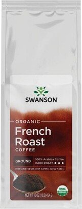 Swanson Health Products Swanson Organic French Roast Ground Coffee - Dark Roast 16 oz Pkg