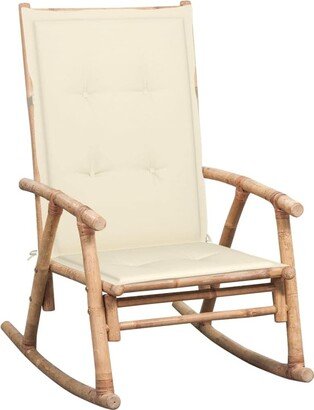 Rocking Chair with Cushion Bamboo - 26