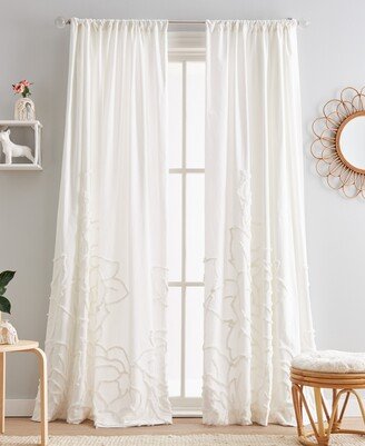 Chenille Rose Pole Top 2-Piece Curtain Panel Set, 50