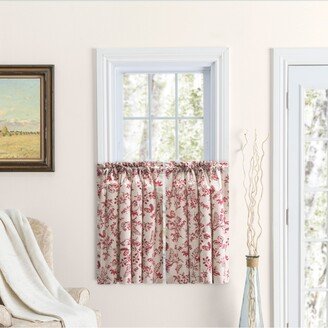 Waverly Gardens Rod Pocket Tier Pair Curtain 84