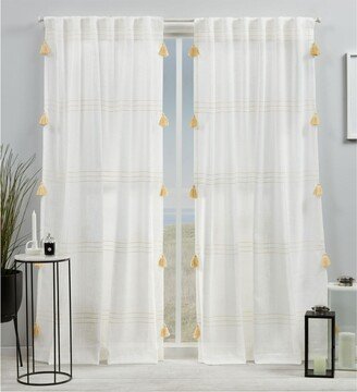 Curtains Demi Light Filtering Hidden Tab Top Curtain Panel Pair, 54