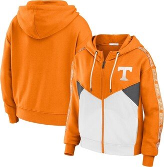 Women's Wear by Erin Andrews Orange Tennessee Volunteers Colorblock Full-Zip Hoodie Jacket