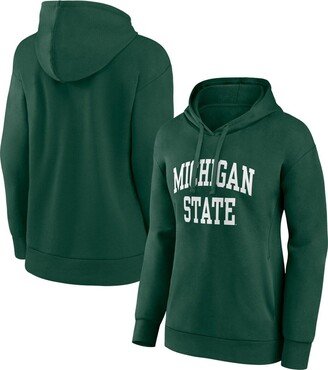 Women's Branded Green Michigan State Spartans Basic Arch Pullover Hoodie