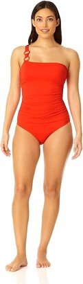 Ring Strap Asymmetric One-Piece (Spice) Women's Swimsuits One Piece