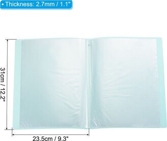 Unique Bargains 9x12 Binders with Plastic Sleeve, 5Pcs 30 Pocket File Protector - 12.2x9.3x1.1