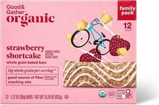 Organic Strawberry Shortcake Whole Grain Baked Bar - 12ct - Good & Gather™