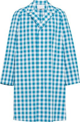 Gingham-Check Cotton Coat