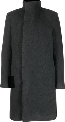 High-Neck Wool Coat