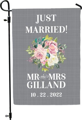 Wedding Just Married Flag, Personalized Garden Welcome Yard Sign, Backyard Wedding, Outdoor Decor, Flag