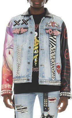 Graphic Studded Denim Jacket