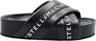 Logo Tape Slip-On Sandals