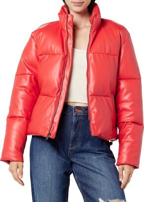 Women's Priscilla Vegan Leather Puffer Fiery RED