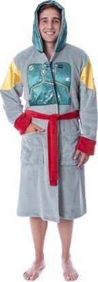 Star Wars Adult Boba Fett Bounty Hunter Fleece Robe Bathrobe For Men Women 2X/3X Multicoloured