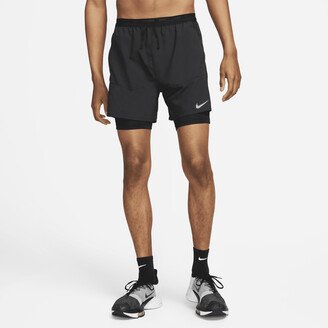 Men's Stride Dri-FIT 5 Hybrid Running Shorts in Black