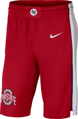 Men's College Dri-FIT (Ohio State) Basketball Shorts in Red