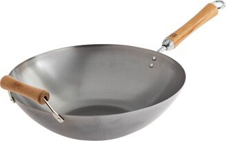 Joyce Chen Classic Series Carbon Steel Wok with Birch Handles, 14