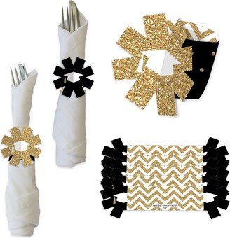 Big Dot Of Happiness Tassel Worth The Hassle Gold Graduation Party Paper Holder Napkin Rings 24 Ct