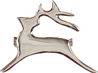 Prancer Napkin Ring Set - Silver