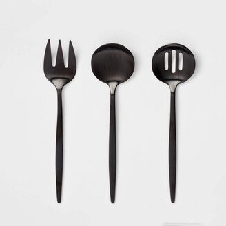 3pc Shapleigh Serve Set Matte Black