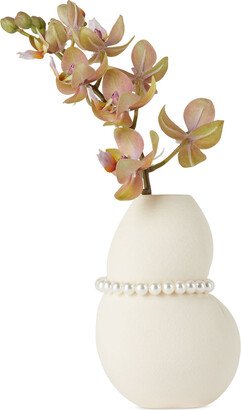 White Faux-Pearl Small Vase