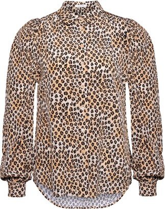 Framhūs Harper Silk Blouse - Leopard