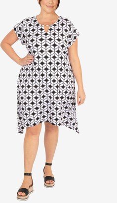 Ruby Rd. Plus Size Geo Puff Print Dress