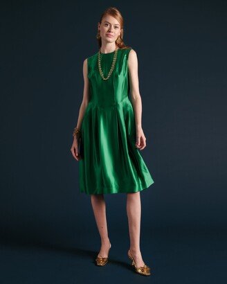 Florencia Dress Silk Emerald