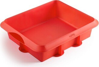 8 Inch Square Silicone Cake Pan, Red