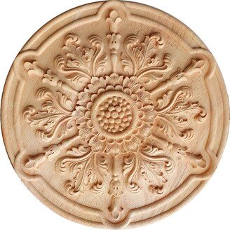 Delicate Wood Carved Ceiling Rosette 7-7/8