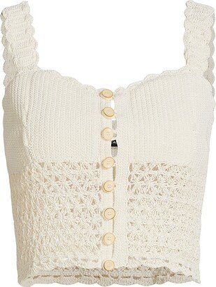 Magali Pascal Annisa Cotton Knit Crop Top