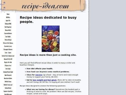 Recipe-Idea.com Promo Codes & Coupons