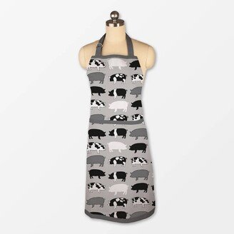 Chef Apron Pigs Print Gray - MU Kitchen