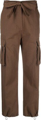 Belted Straight-Leg Trousers-AI