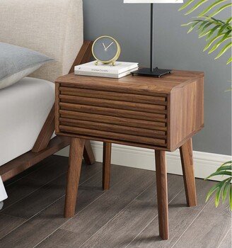 Vidalia Mid-century Modern Walnut Wooden Nightstand