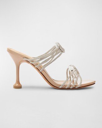 Vicky Crystal Knot Mule Sandals