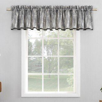 No. 918 Aran Crosshatch Print Room Darkening Rod Pocket Curtain Valance