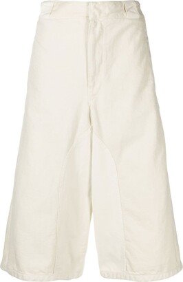 High-Waist Wide Cropped Trousers